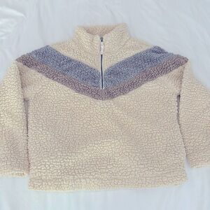 Thread and Supply color block zip fleece